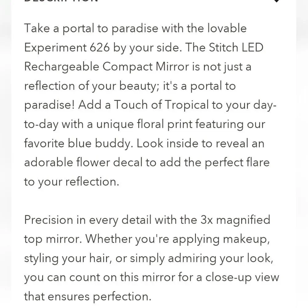 Impressions X Disney Minnie Mouse LED Rechargeable Compact Mirror